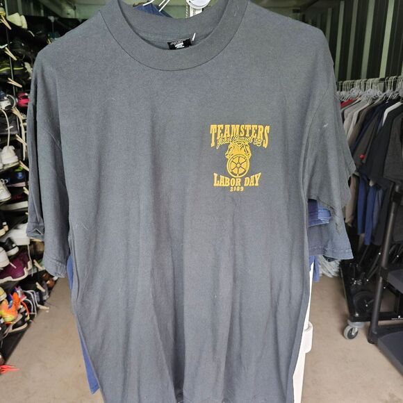 Gray Teamsters Short Sleeve Tee for Labor Day. 209 - Picture 4 of 5